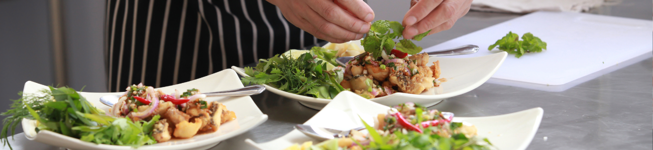 Bar taps and beverage service area in a restaurant